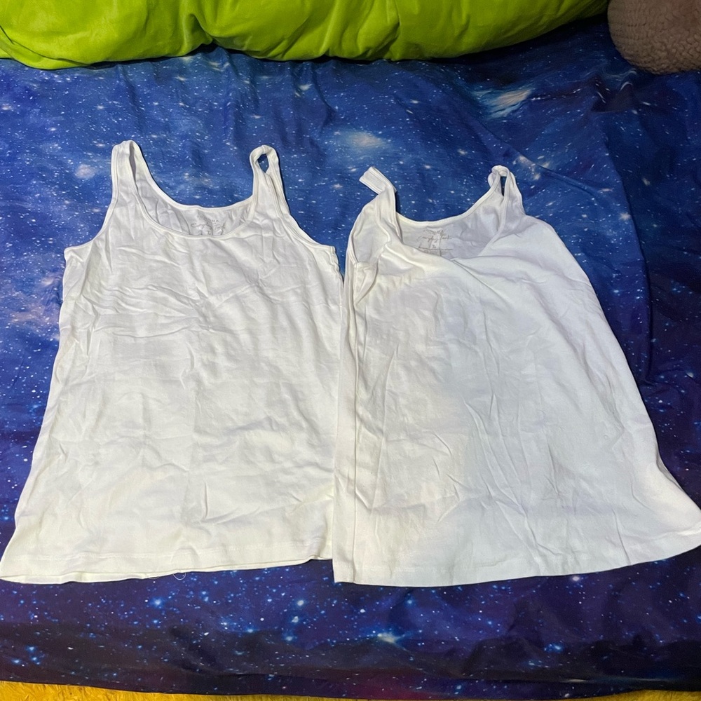 Women’s Sonoma 2-piece white tank top BUNDLE- size Large (both) 💥💥